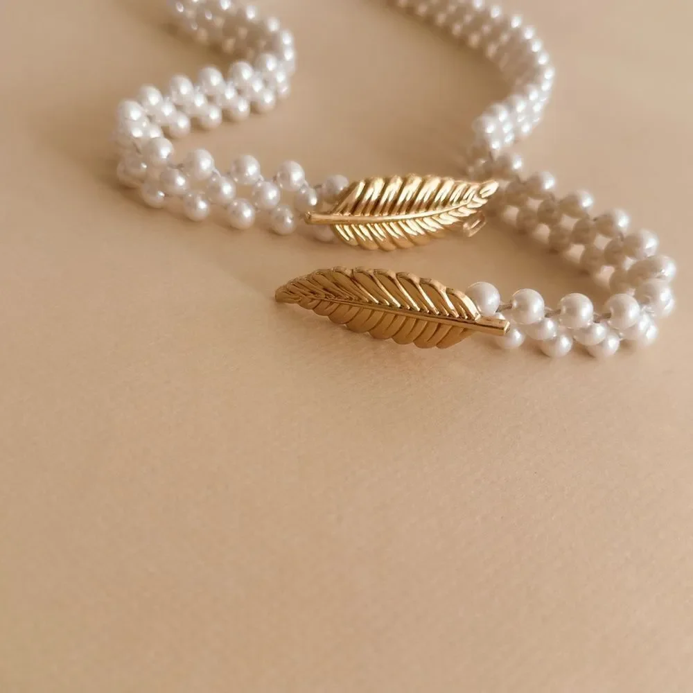 Pearl leaf belt S828